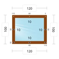 Мягкое окно 120x100 см, для веранды, беседки